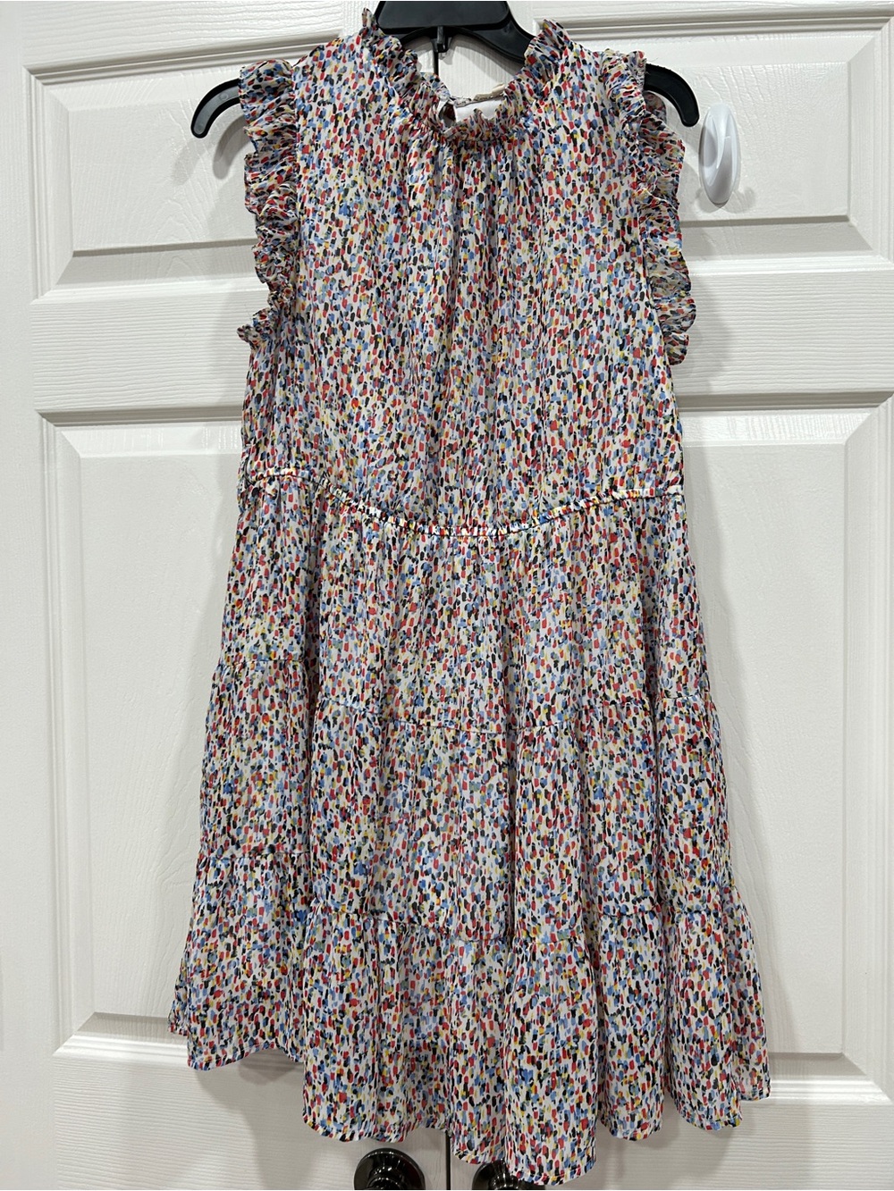 JODIFL Multicolor Dot Tiered Ruffle Dress